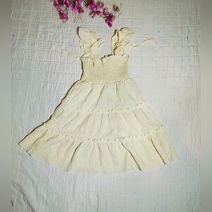 & Other Stories Cream Ruffled Kids Dress
